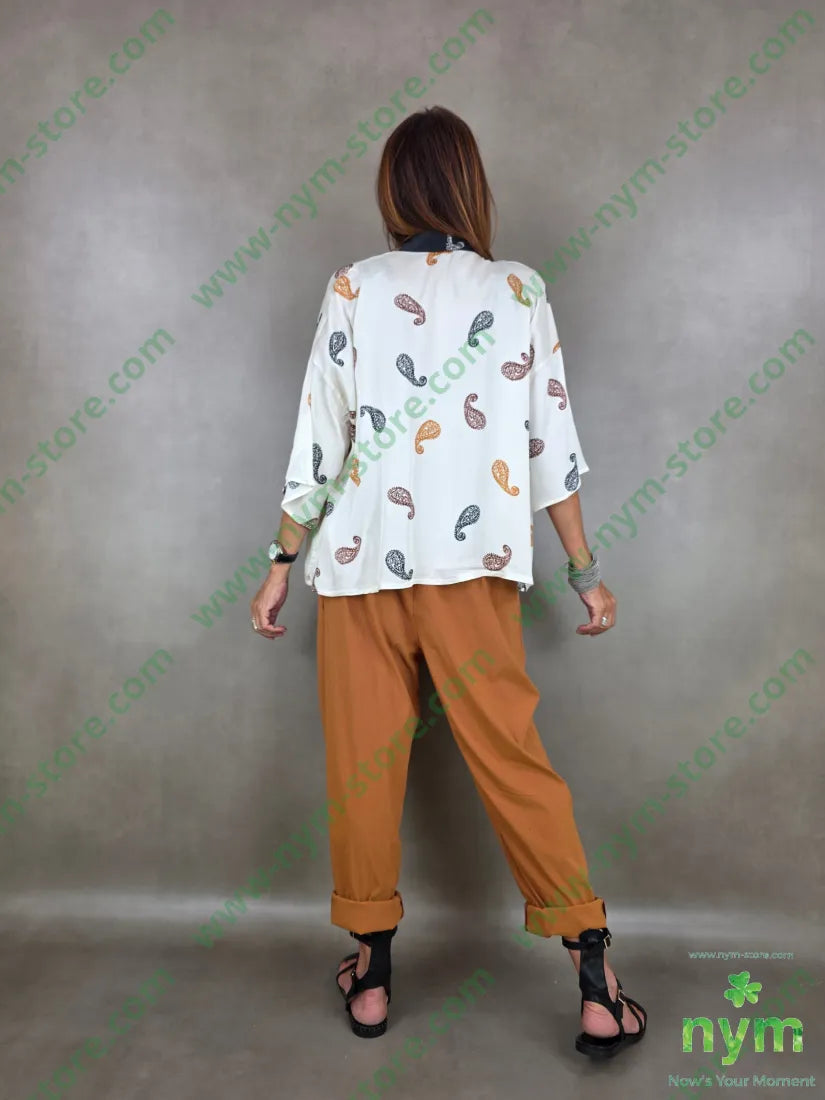 kimono corto fantasia 100vi - U / PANNA / PE26 - CARDIGAN