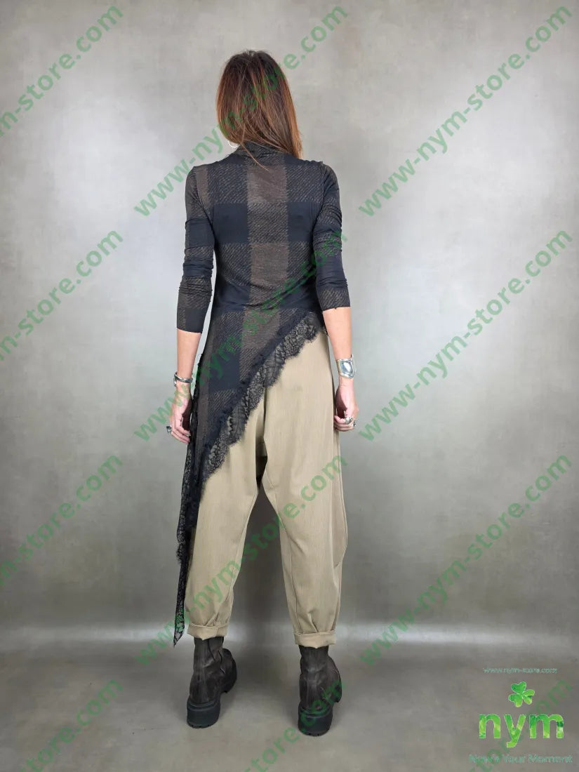 maglia asimmetrica misto cachemire 90vi5ws5ea U / MARRONE / AI25 MAGLIA