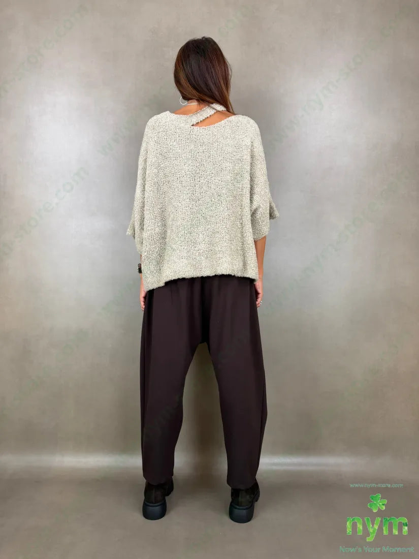 maglia boucle girocollo aperto 65ac17pa9vi9wo - MAGLIA