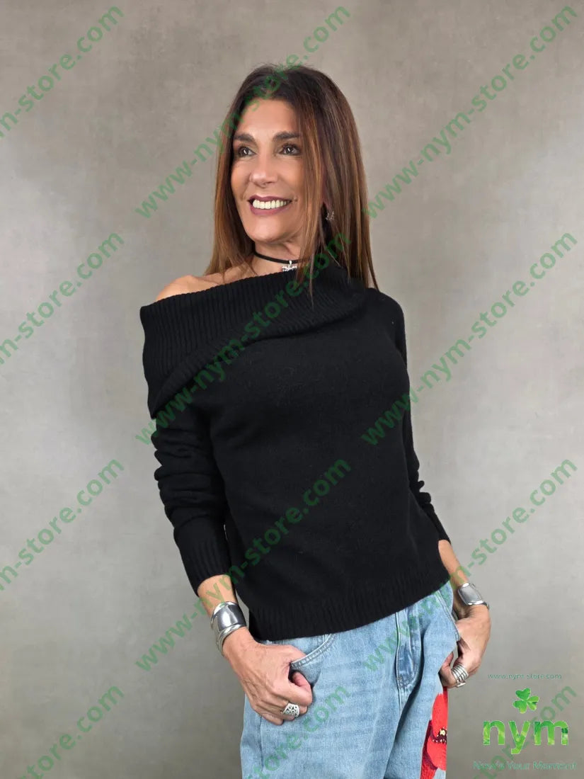 maglia collo shiffer 50vi27pl23pa U / NERO / AI25 MAGLIA