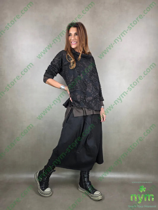 maglia finti strappi collo vulcano 60pl38co2e U / MARRONE / AI25 MAGLIA