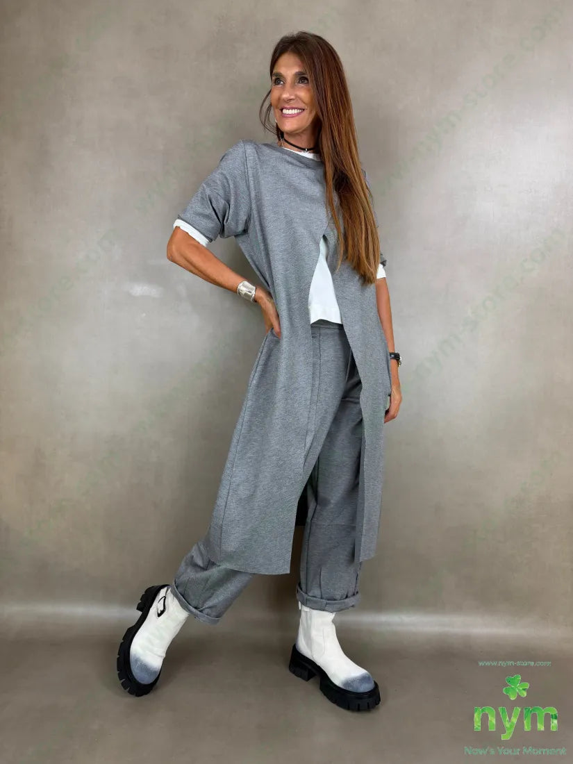 maglia lunghissima accoppiata punto milano g 60vi35pa5ea - U / GRIGIO C. / AI26 - MAGLIA