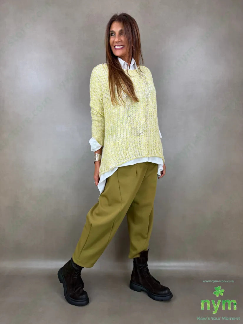 maglia manica coste g 56pc30ny7wo7vi - U / GIALLO / AI26 - MAGLIA