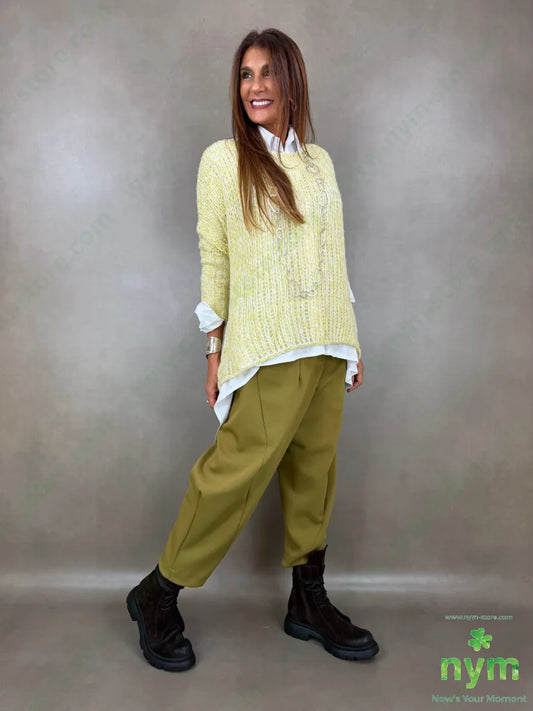 maglia manica coste g 56pc30ny7wo7vi - U / GIALLO / AI26 - MAGLIA