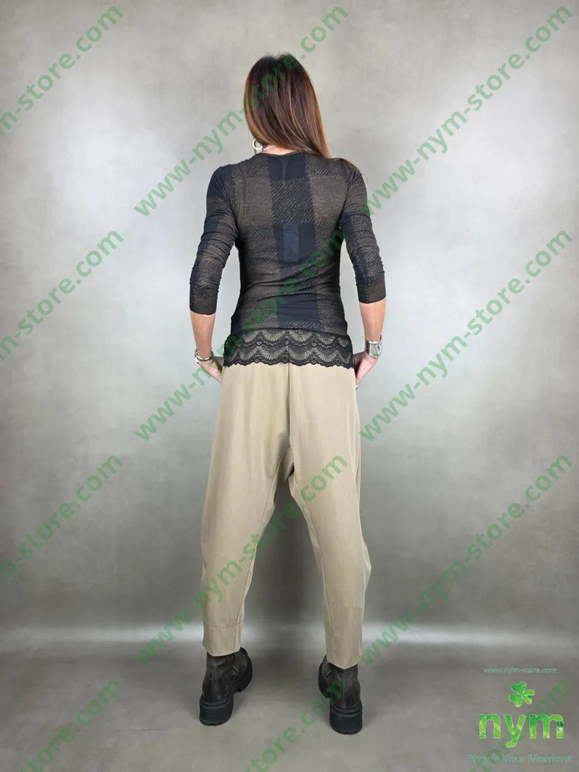 maglia misto cachemire quadri 90vi5ws5ea U / MARRONE / AI25 MAGLIA