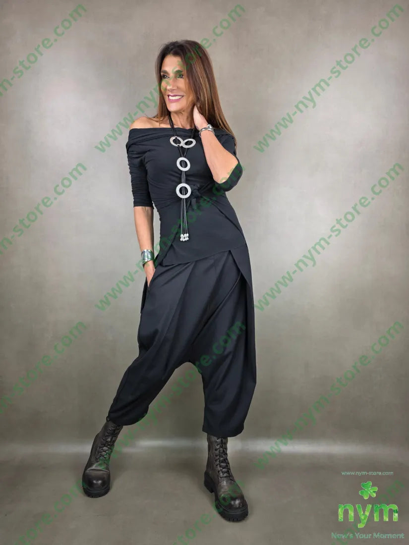 maglia punte dietro scollata 55vi30ny10ws5ea U / NERO / AI25 MAGLIA