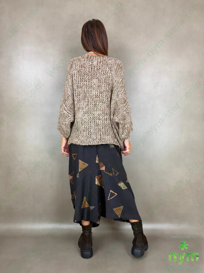 Maglia scollo V effetto tweed 57ac29pa7vi7wo - MAGLIA