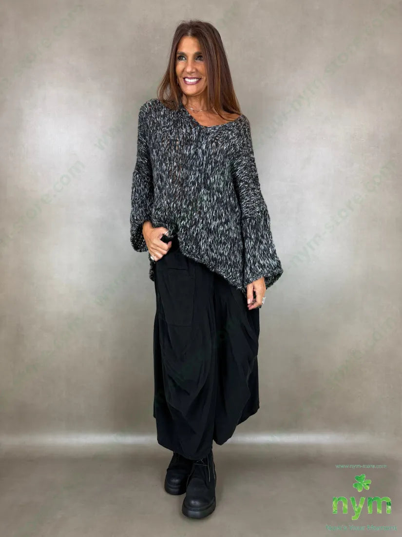 Maglia scollo V effetto tweed 57ac29pa7vi7wo - MAGLIA
