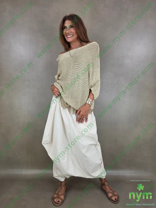 maglia tricot scollata 80vi20of - U / ORO / PE26 - MAGLIA