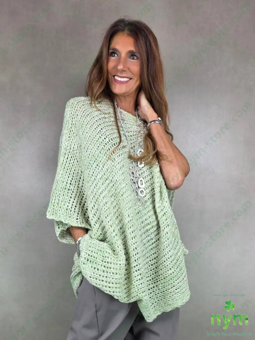 maglione traforato sagomato 56pc30ny7wo7vi U / VERDE / AI25 MAGLIA