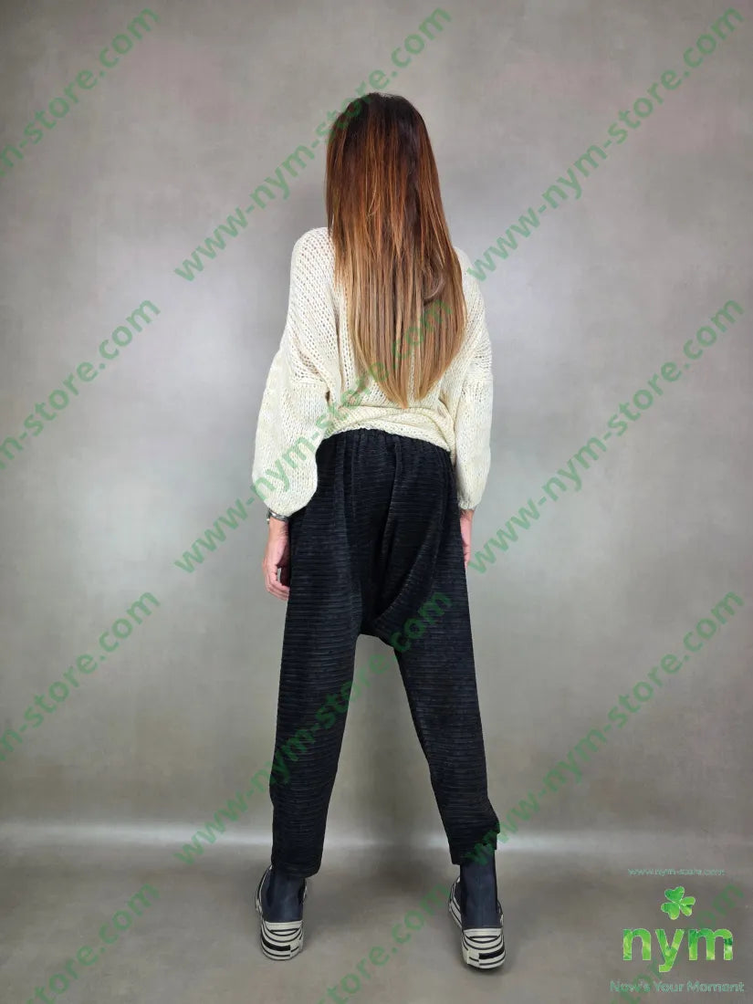 pan ciniglia millerighe cav bas 45pl33vi18co4ea U / NERO / AI25 PANTALONE