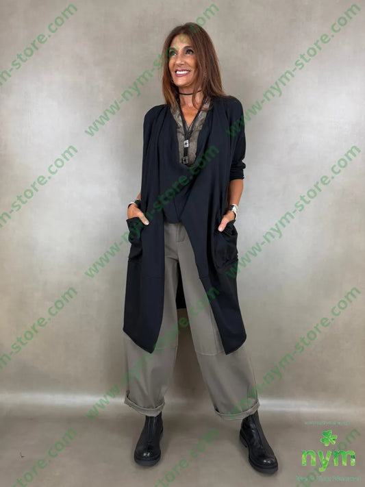 pant cerniera e bottone punto milano f 60vi35pa5ea - PANTALONE