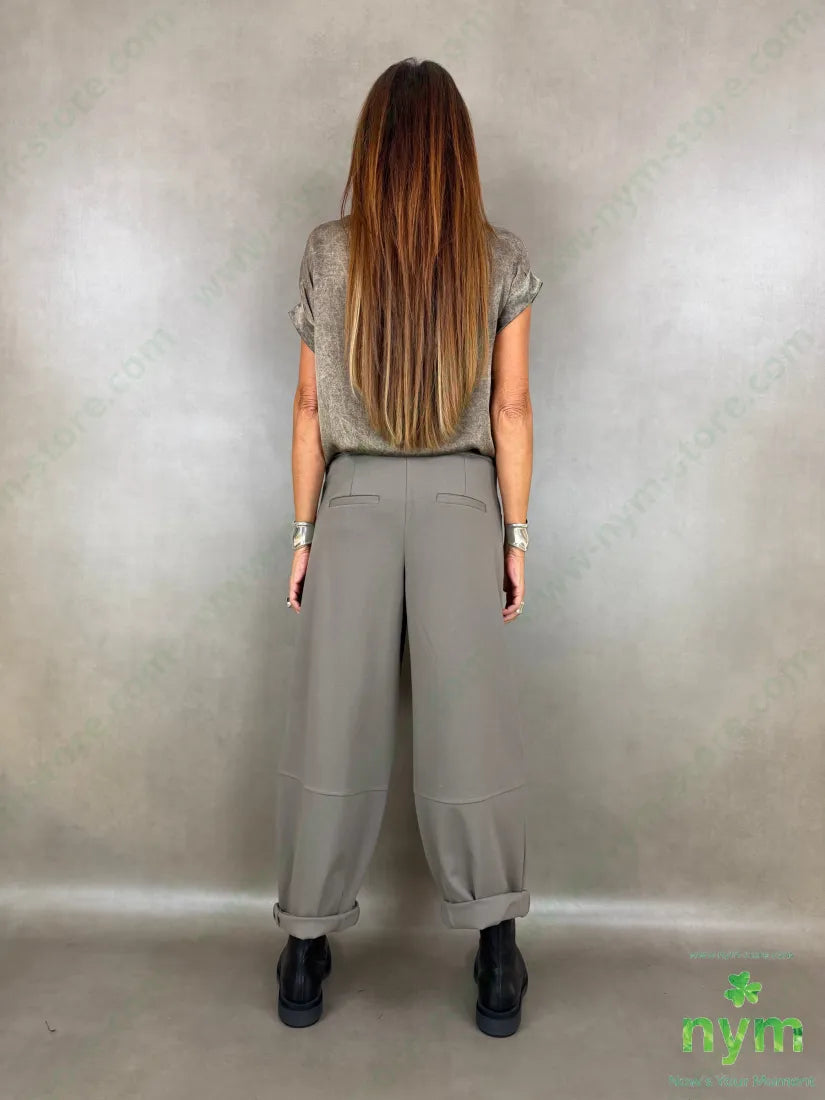 pant cerniera e bottone punto milano f 60vi35pa5ea - PANTALONE
