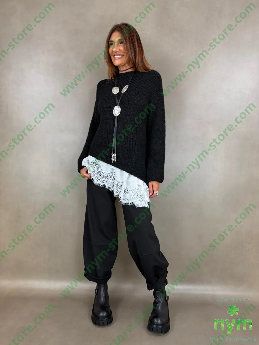 pant cerniera e bottone punto milano n 60vi35pa5ea - PANTALONE