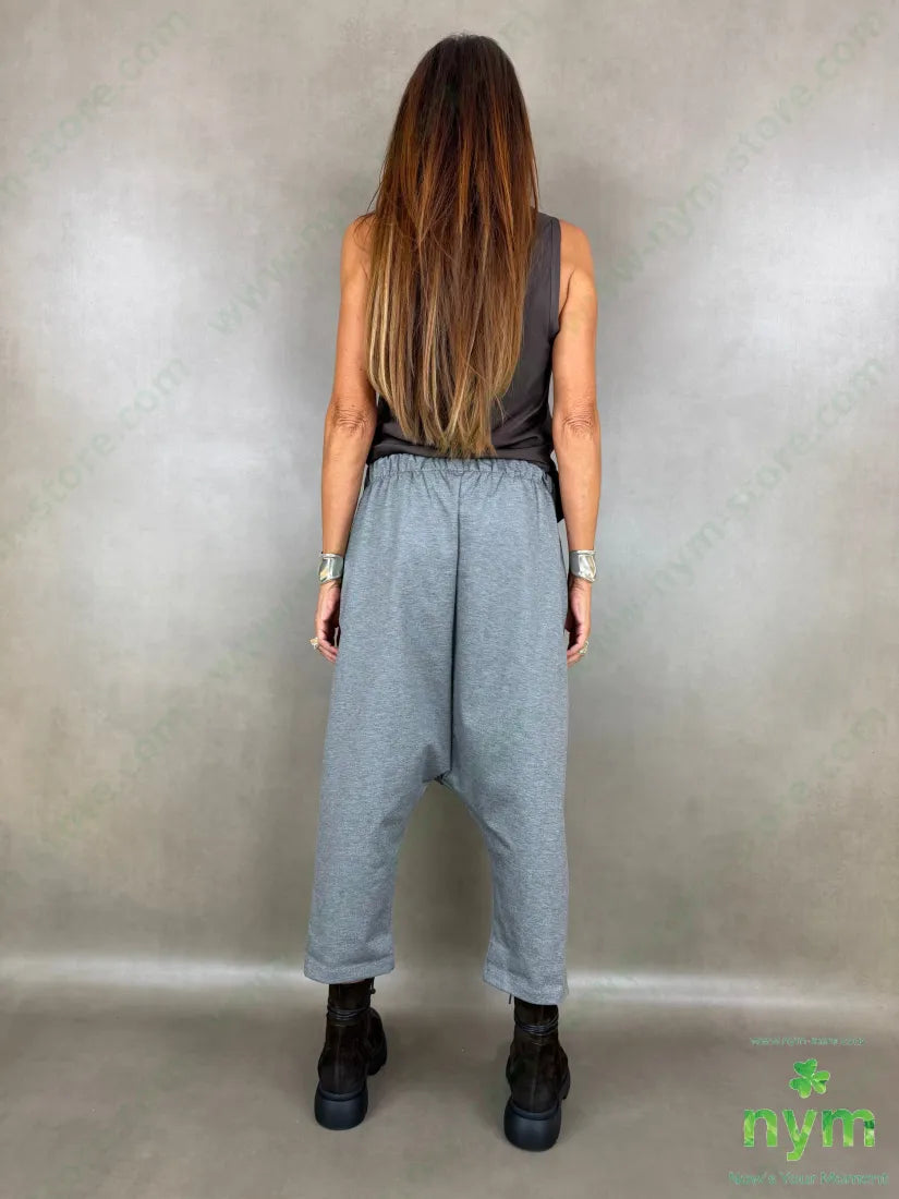 pant con cavallo b cuciture punto milano g 60vi35pa5ea - U / GRIGIO C. / AI26 - PANTALONE