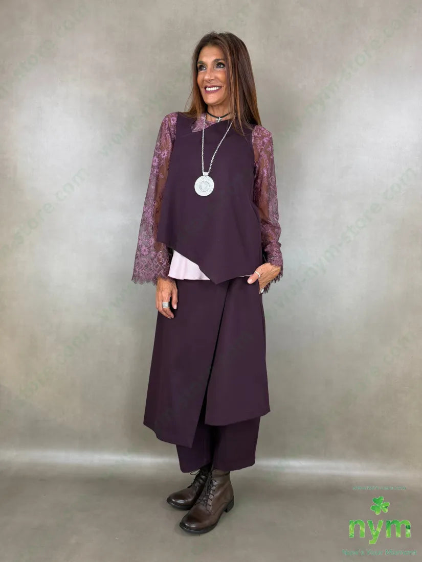 pant pareo removibile punto milano b 60vi35pa5ea - U / BORDO / AI26 - PANTALONE