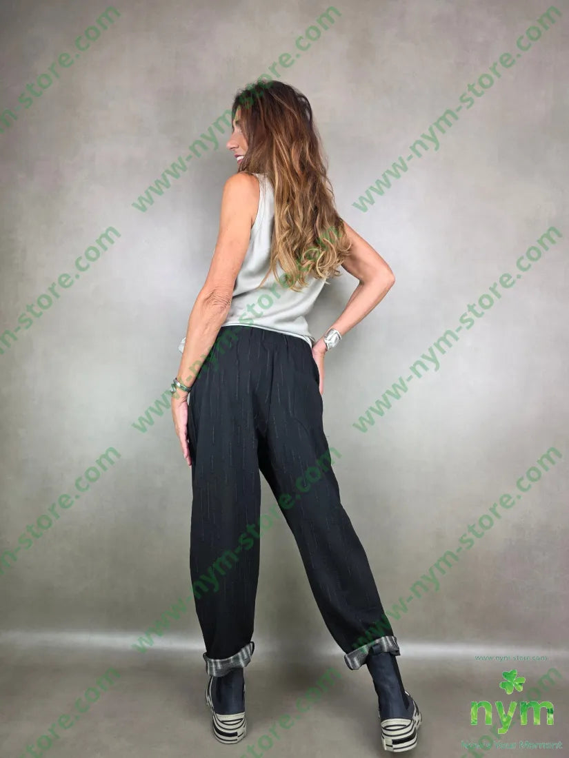 pant tessuto jaquard elasticizzato 55vi40pl5ea U / NERO / AI25 PANTALONE