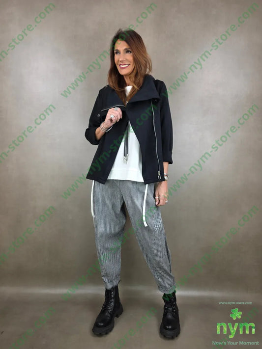 panta tessuto vichy cotone imbuto 100co PANTALONE