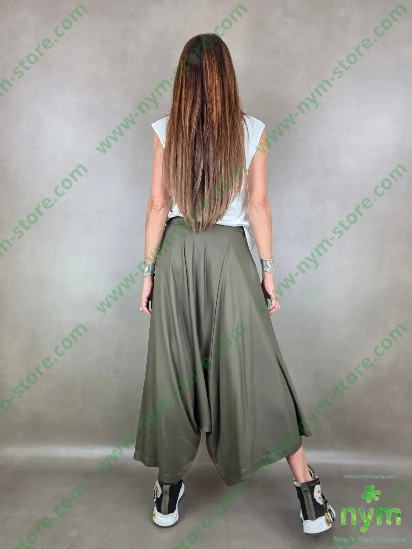 pantagonna a ruota con fiocco 100ly - U / MILITARE / PE26 - PANTALONE