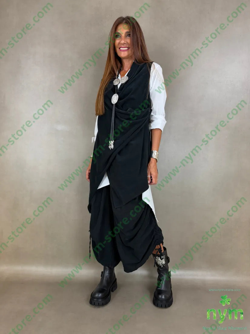 pantagonna coulisse gamba tinta unita 100co - U / NERO / AI26 - PANTALONE