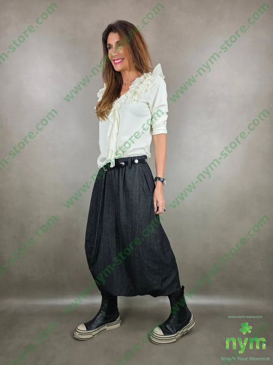 pantagonna doppiata in cotone 100co U / NERO / PE26 PANTALONE