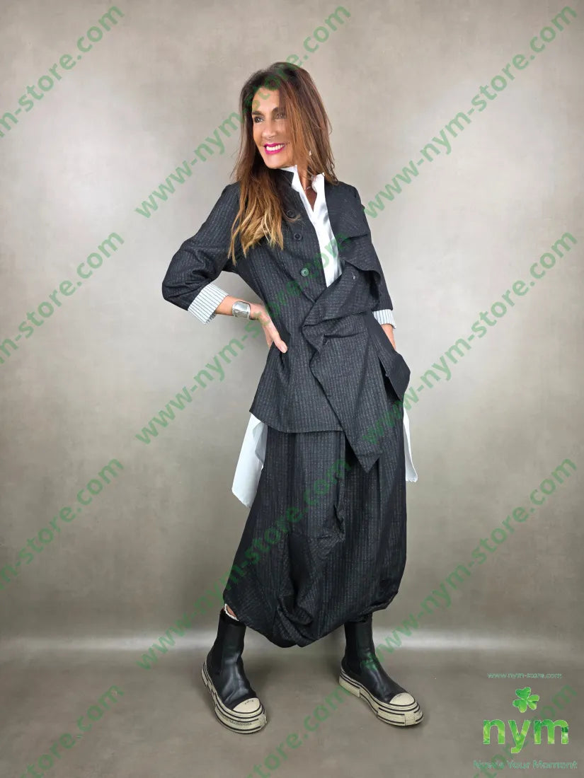 pantagonna doppiata in cotone 100co U / NERO / PE26 PANTALONE