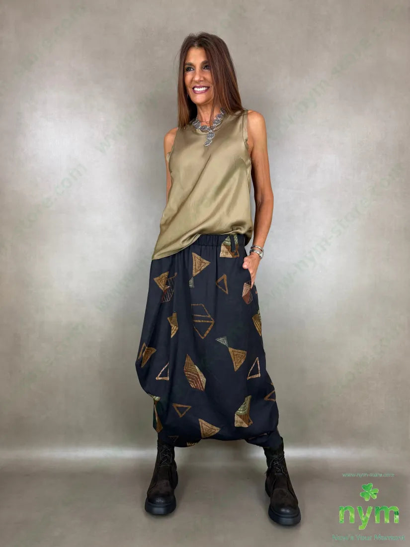 Pantagonna fantasia triangoli 93ly7li - U / MARRONE / AI26 - PANTALONE