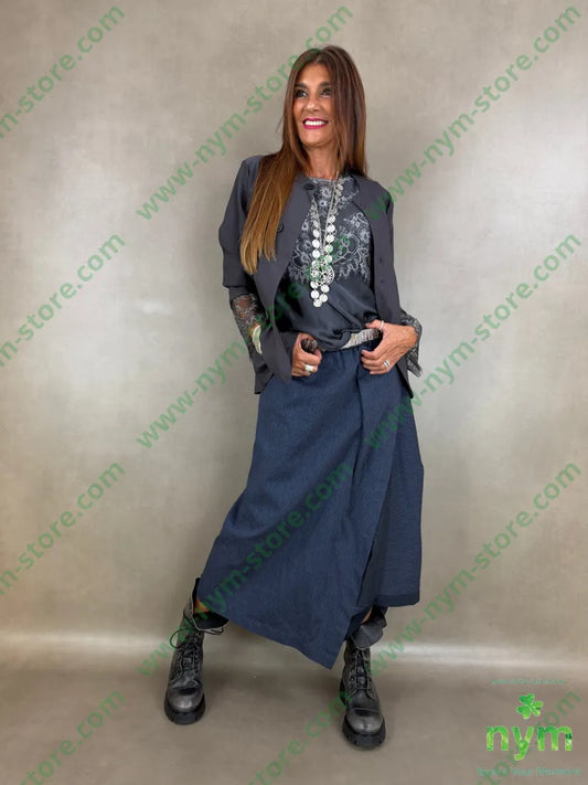 pantagonna mini riga melange 52co26li15vi7pl - U / BLU / AI26 - PANTALONE
