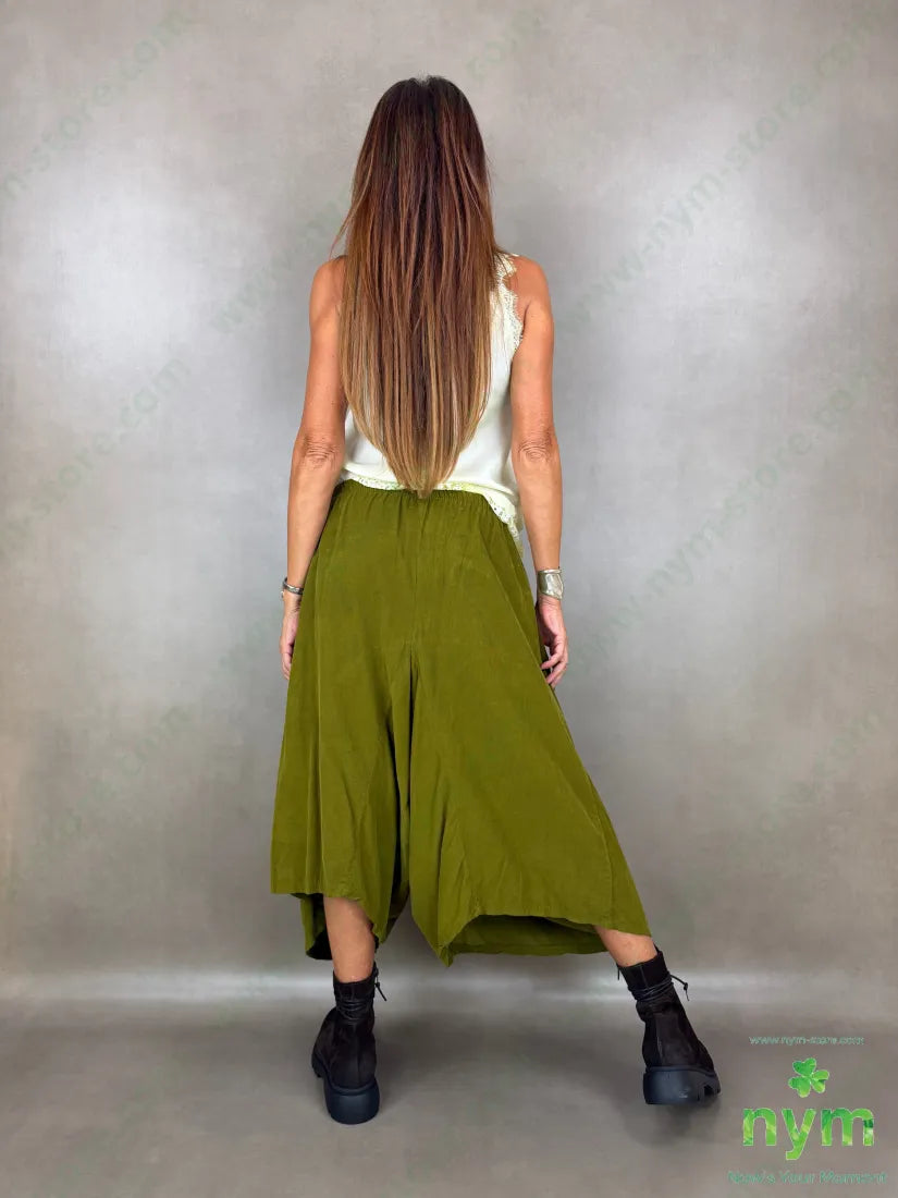 Pantagonna velluto costina 100co - U / OLIO / AI26 - PANTALONE