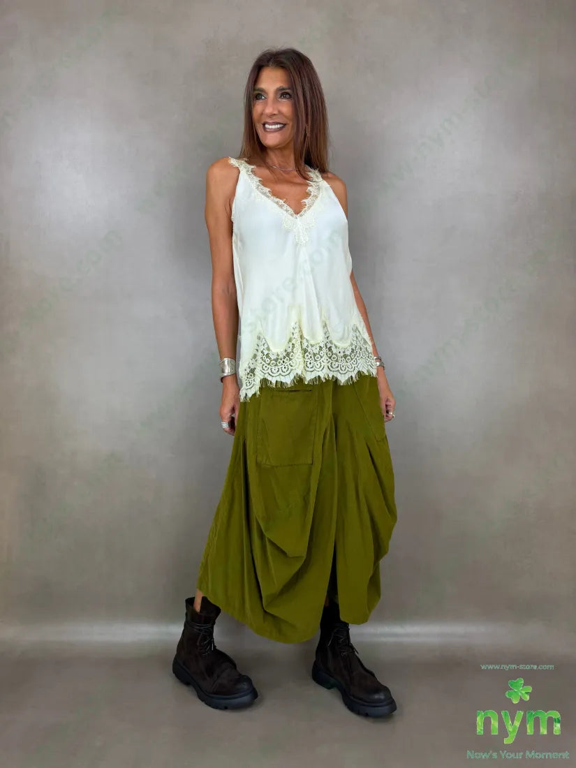 Pantagonna velluto costina 100co - U / OLIO / AI26 - PANTALONE