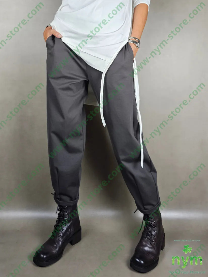 pantalone basico ad imbuto 52co40pa8ea U / MARRONE / AI25 PANTALONE