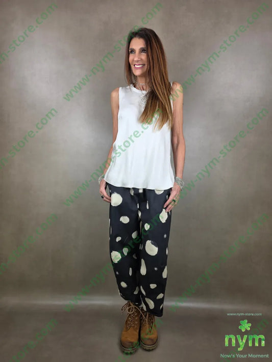 pantalone cerchio cuciture fondo 100co U / NERO / PE26 PANTALONE