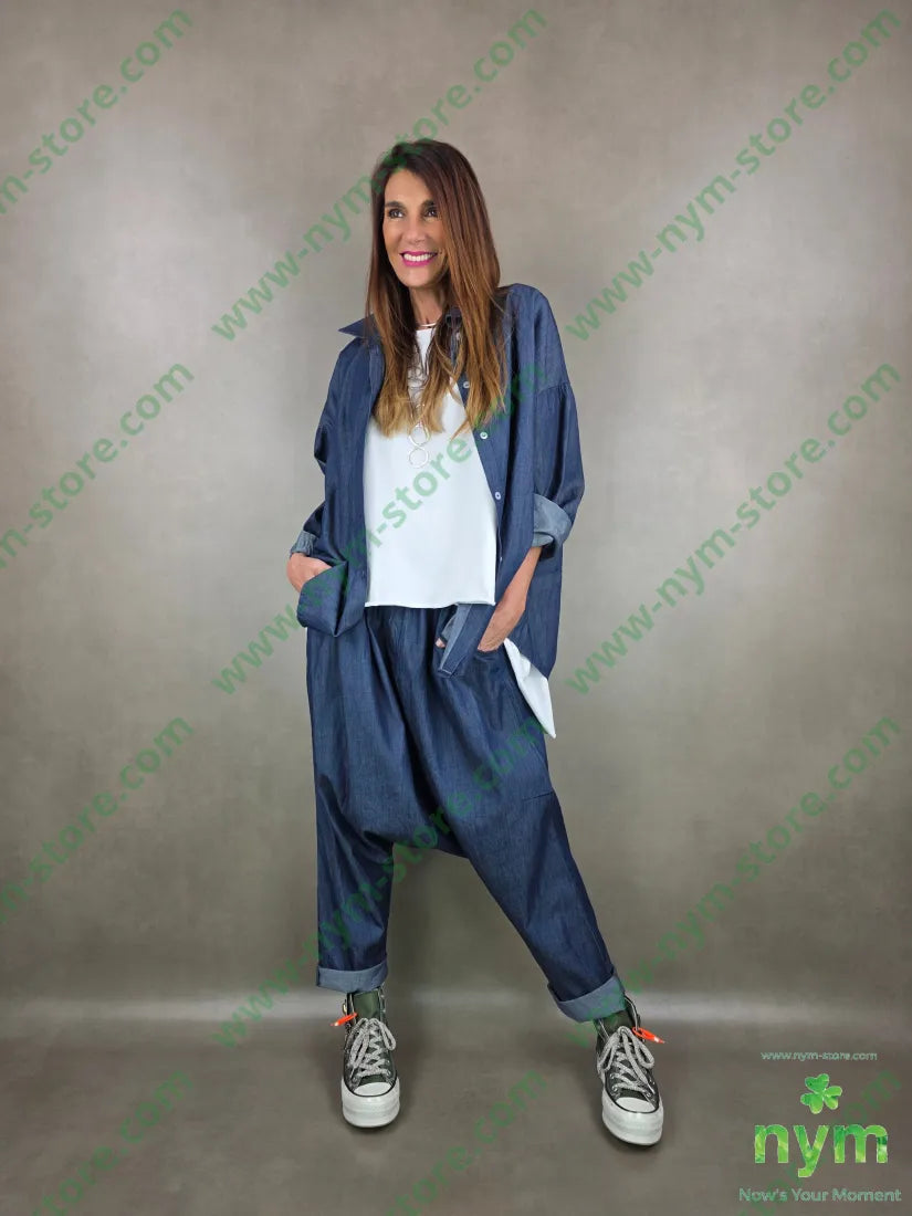 pantalone chambray 93co8ea U / DENIM / PE26 PANTALONE