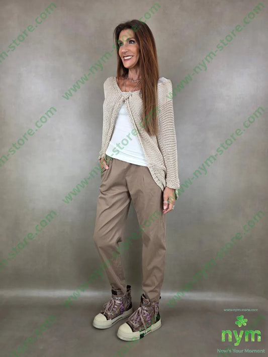 pantalone con elastico chinos 98co2ea - PANTALONE