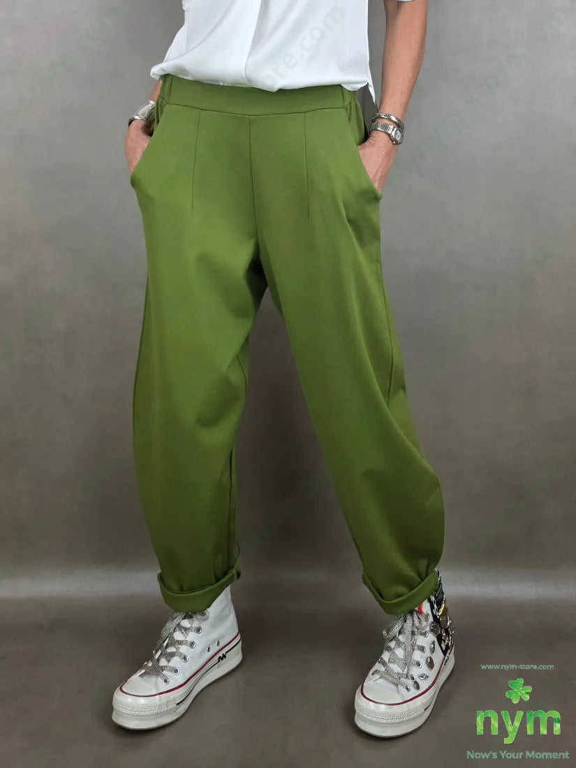 pantalone con imbuto pm 67vi27pa6ea 1 / VERDE / PE26 PANTALONE