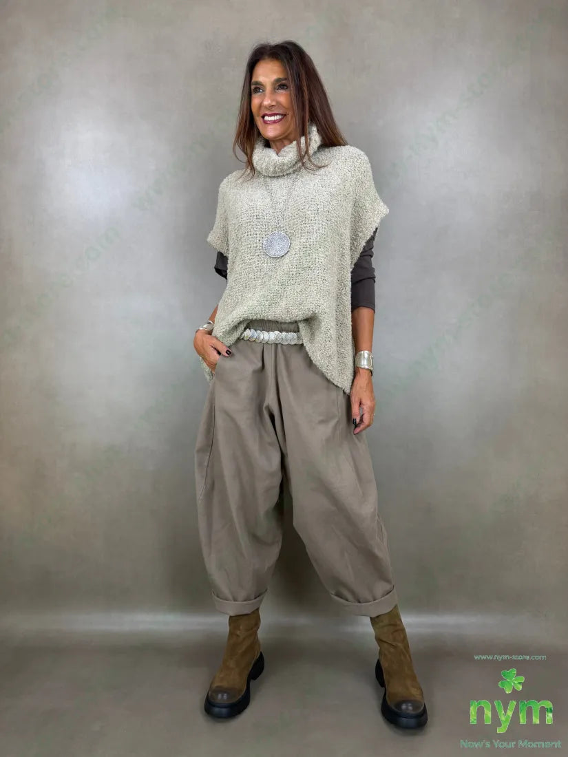 pantalone drill piu corto dietro 100co - PANTALONE