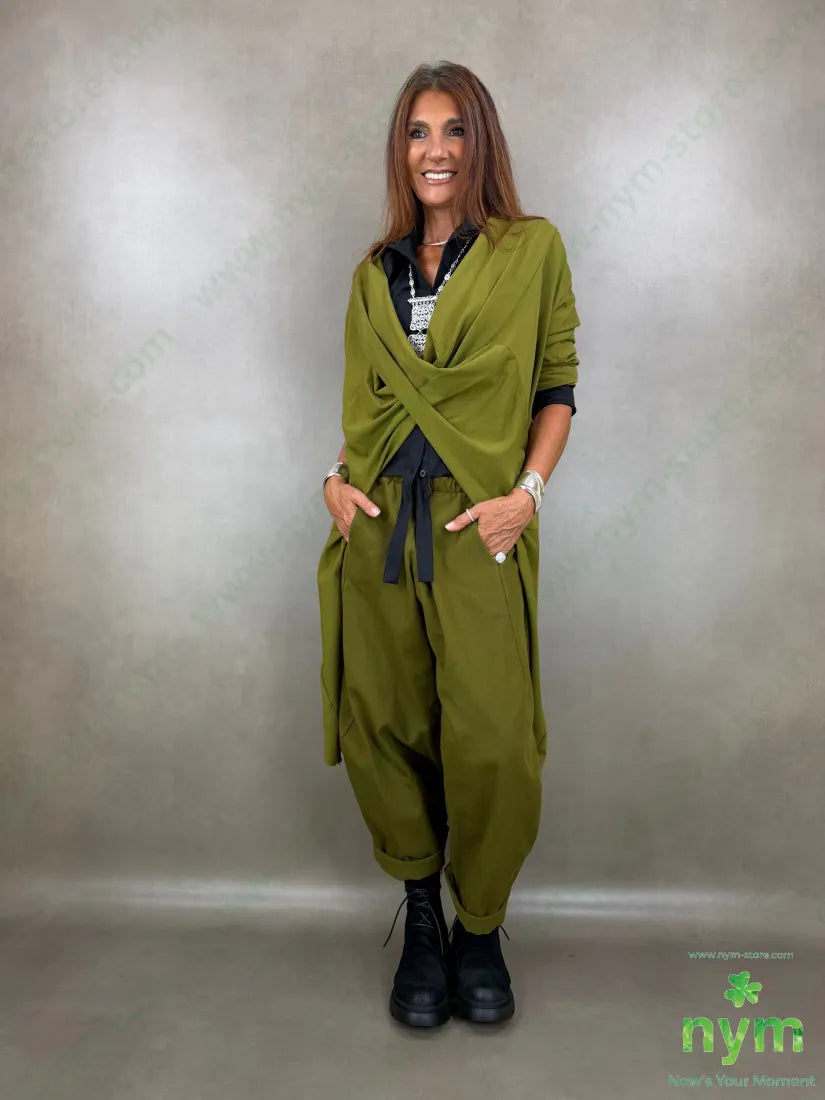 pantalone drill piu corto dietro 100co - PANTALONE