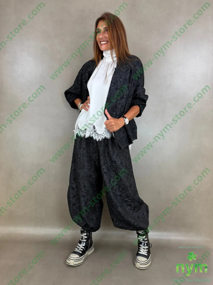 pantalone fantasia lucida 100pl - U / NERO / AI26 - PANTALONE