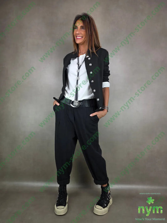 pantalone felpa dettaglio ad imbuto 95co5ea PANTALONE