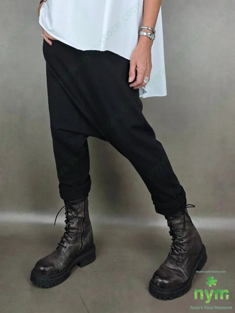 pantalone felpa harem taglio vivo 95co5ea PANTALONE