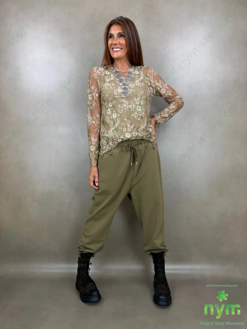 pantalone felpa maxi passanti OL 95co5ea - U / OLIVA / AI26 - PANTALONE
