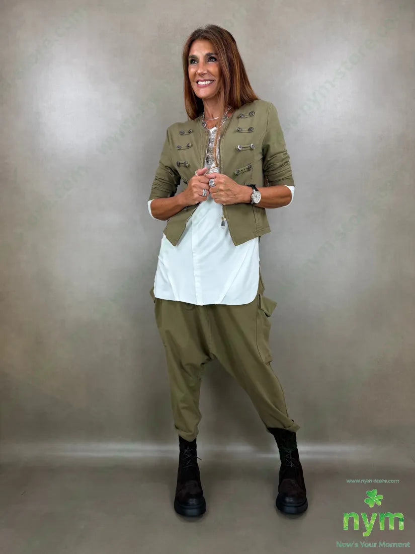 pantalone felpa maxi tasconi OL 95co5ea - U / OLIVA / AI26 - PANTALONE