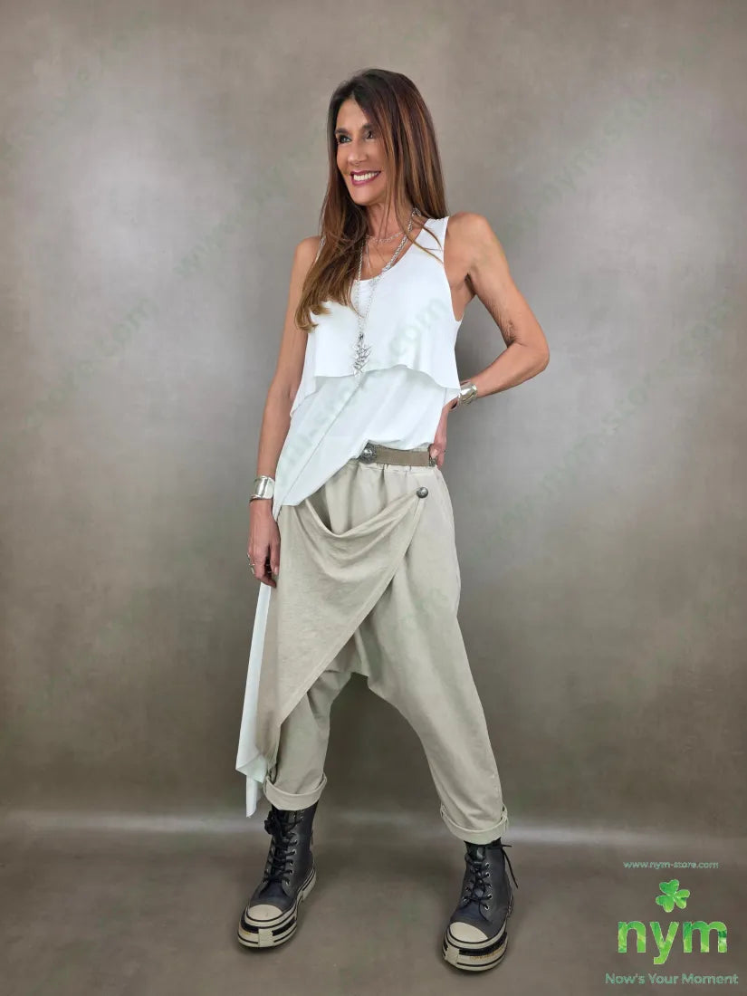 pantalone felpa pareo bottone 95co5ea PANTALONE