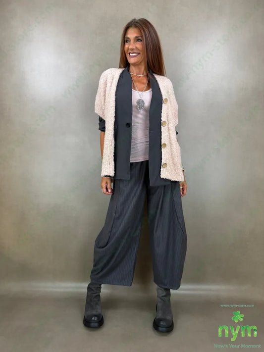 pantalone gessato flanella 70pl29vi1ea - PANTALONE