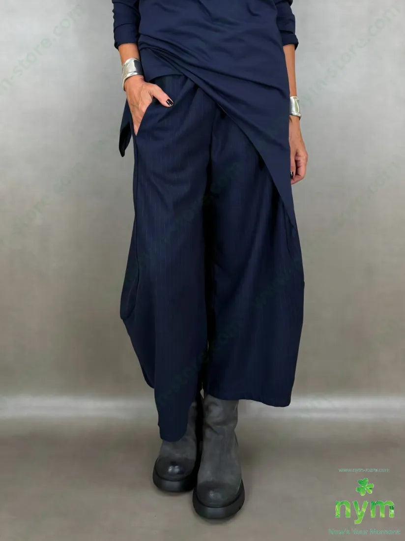 pantalone gessato flanella 70pl29vi1ea - U / BLU / AI26 - PANTALONE