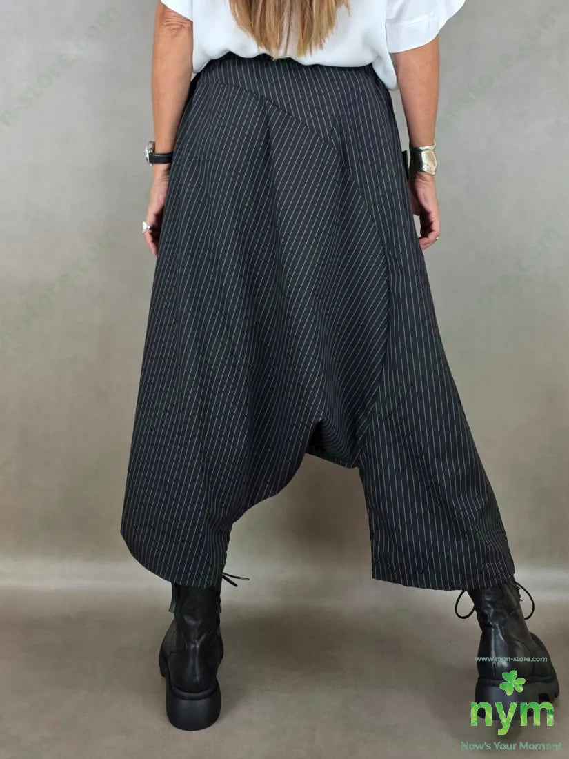pantalone gessato harem 66pl33vi5ea - U / NERO / AI26 - PANTALONE
