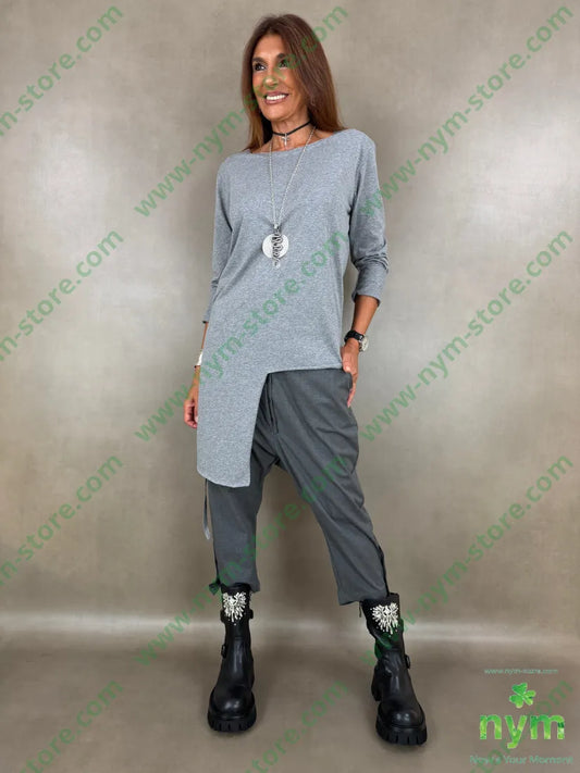 pantalone harem bottoni fondo 63pl35vi2ea - PANTALONE
