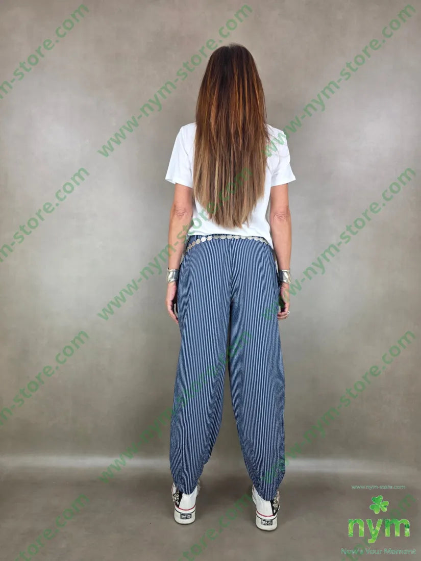 pantalone imbuto striped 98co2ea - PANTALONE
