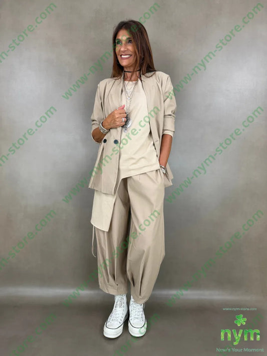 pantalone in bengalina pinces fondo 79vi19ny2ea - PANTALONE