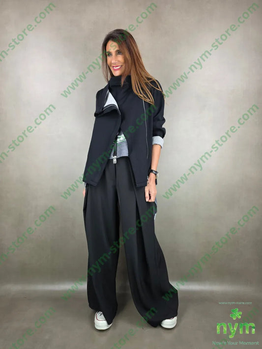 pantalone in crepes a palazzo 96pl4ea PANTALONE